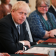 British Prime Minister Boris Johnson addresses his cabinet ahead of the weekly cabinet meeting in Downing Street in London.